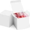 ValBox 4x4x4 White Gift Boxes 25PCS Kraft Paper Boxes with Lids for Gifts, Crafting, Cube, Cupcake Boxes, Easy Assemble Boxes for Party Favor (1 count (Pack of 25))