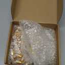 100 Pcs Mini Glass Oil Dropper Bottle Bulk, Clear Essential Small Empty Bottles Sample Containers Perfume Liquid Vials with Cap for Traveling (1 ml, Gold)