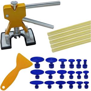 25PCS Car Dent Puller Kit, Car Body Dent Repair Tools, Paintless Dent Lifter Repair Tool Puller with 18 Tabs, Auto Dent Removal Kit for Car DIY Body Work