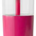 REDUCE Aspen 20 oz Vacuum Insulated Glass Tumbler with Lid & Extra Wide Straw - Keeps Drinks Cold for 12 Hrs - Ideal for Iced Coffee, Smoothies & Boba - Dishwasher Safe, Soft Base - Dragonfruit