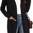 VIISHOW Women's Classic Cardigans Long Sleeve Open Front Casual Knit Cardigan Sweaters Coat Soft Outwear S