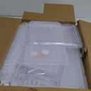 7 code Large Clear Shoe Boxes Organizer【Thicker Material】 Stronger Shoe Box with Magnetic Door, Stackable Shoe Storage Box for Closet, Foldable Space-Saving Storage Bins Shoe Cabinet, White 9 Pack