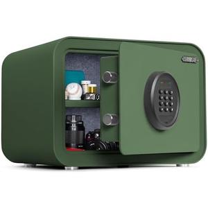 1.0 Cu.ft Digital Safe Box, Home Safe with Keypad, Green | Heavy Duty Solid Steel, Anti-Theft Personal Security Lock Box, for Money Jewelry Valuables, Ideal for Hotel Dorm Office Use
