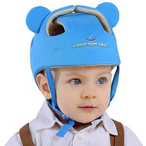Ocanoiy Baby Infant Helmet Toddler Headguard Head Protective Cushion Cute Children Adjustable Helmet Hat Harnesses Cap Kid Child Crawl Walk Playing (Blue)