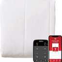 Sunbeam Polyester Wi-Fi Connected Mattress Pad, Electric Blanket, 10 Heat Settings, King Size, White