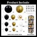 Graduation Decorations Class of 2026 Black and Gold - 4 Balloon Boxes with Letters 2026 GRAD So Proud of You, 100pcs Balloon Arch Garland Kit, High School College Grad Party Supplies Photo Prop
