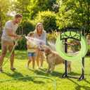 Stable Garden Hose Holder with Storage Basket and Tool Hooks, Heavy-Duty Garden Hose Storage Metal Hose Hanger Holds 160Ft, Rustproof Freestanding Water Hose Holder for Outside,Yard,Lawn,Farm
