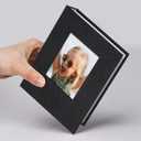 Vienrose Small Photo Album 4x6 Slip-in Picture Album 50 Pages Holds 100 Photos, Portable Photo Book 4x6 for Wedding Family Baby Travel Black