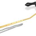 Boltigen Universal Toilet Flush Handle, Front Mount Lever, Fit Most Tanks, Zinc Alloy Black with Gasket and Flapper Chain