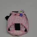 Pawaboo Pet Carrier Backpack, Adjustable Pet Front Cat Dog Carrier Backpack Travel Bag, Legs Out, Easy-Fit for Traveling Hiking Camping for Small Medium Dogs Cats Puppies, Small, Black + Pink Daisy