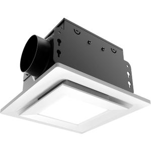 Bathroom Exhaust Fan with Light, Rust-proof Metal Frame, 110 CFM & 0.8 Sones,5000K LED Light, Quiet Bathroom Ventilation Exhaust Fan Suitable for Bathrooms/Toilets/Offices