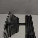 Rake for Leaves, 25 Metal Tines Wide Leaf Rake, 60'' Leaf Rakes for Lawns with Adjustable Steel Handle for Camping Flower Beds Mulch Shrub, Black