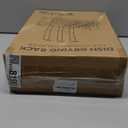 BOOSINY Grey Stainless Steel Dish Drainers Drying Rack for Kitchen Counter with Drainboard, Rust Proof Metal, Space Saving, Modern Aesthetic, Compact Plates Strainers with Extra Mat (Gray)