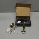 1 Pack Champagne Bronze Door Knobs Crystal Door Knob Passage Door Knobs Glass Interior Door Knob for Hall and Closet Zinc Alloy