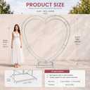 Heart Arch, 6.5FT Metal Heart Arch Stand, Wedding Backdrop Frame, White
