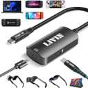 LIVIN USB C to Portable MonitorAR Glasses XREAL OneAir 2 Pro/VITURE Pro/RayNeo Air 2s/Rokid, 4K@60Hz+PD 100W, USB C to Type C Adapter iPhone15/16AndroidPCSwitchSteam Deck