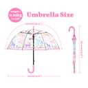 Kids Clear Bubble Umbrella with Dome Canopy for Toddler Girls, Unicorn A