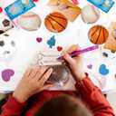 Cards Gifts for Kids School Classroom -24 PCS 2.4 In Foam Sport Ball Toys with Exchange Cards for Boys Girls,Valentines Birthday Party Favors Goodie Bag Stuffer Class Treats Prizes for Toddlers