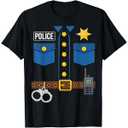 Police Uniform Officer Costume Halloween TShirt