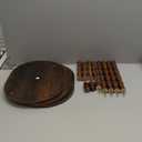 MaxSmeo Side Table, 3-Tier Small End Table, Modern Oval Night Stand Accent Table for Living Room, Bedroom, Rustic Brown