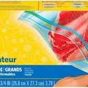 Glad Zipper Freezer Storage Plastic Bags, Gallon, 30 Count (Packaging May Vary)