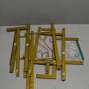 SEHERTIWY 58''H Gold Easel Stand for Sign, Adjustable Welcome Wedding Sign Stand for Display with Chain Support, Heavy Duty Metal Poster Easel Holder for Party Painting, 17'' x 17'' x 58''H（1 Pack）