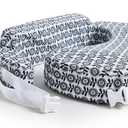 My Brest Friend Original Nursing Pillow Enhanced Ergonomics Essential Breastfeeding Pillow Support For Mom & Baby W/ Convenient Side Pocket, Double Straps & slipcover, Midnight Poppy
