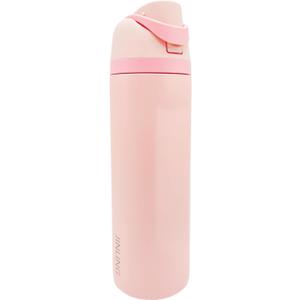 24oz Insulated Stainless Steel Water Bottle with Straw for Sports and Travel, BPA-Free Sports Water Bottle (Light Pink)