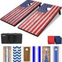 GoSports Portable Cornhole Sets, 8 Styles Choose 4 x 2 ft or 3 x 2 ft - Boards Include 8 Bean Bags, Travel Case, and Game Rules
