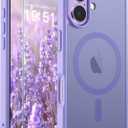 SUPFINE Magnetic for iPhone 17 Case (Compatible with MagSafe)(Military Grade Drop Protection) Translucent Matte Shockproof with Anti-Fingerprint Phone Cover 2025,Purple