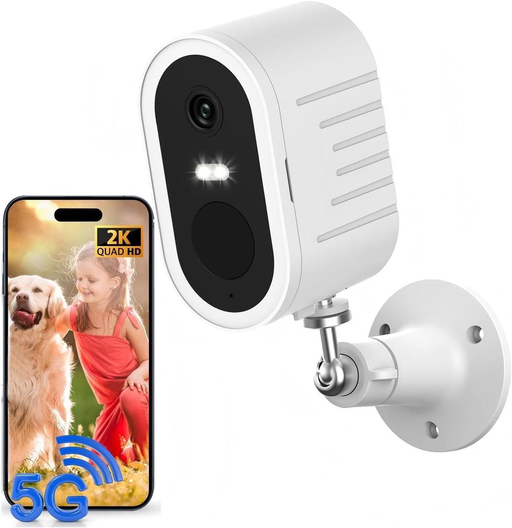 Security Cameras Wireless Outdoor, 2K Battery Powered WiFi Camera with AI Motion Detection, Spotlight & Siren Alarm, Color Night Vision, 2-Way Talk, Waterproof Home Surveillance, Cloud/SD Storage
