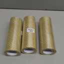 Sea Team 6-Inch-Wide Sheer Glitter Yarn Ribbon, Decorative Mesh Ribbon for Christmas Trees, Wreaths, Garlands, Art Crafts, Seasonal Decorations (3-Pack, 10-Yard/Pack, Champagne)