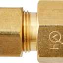 LASCO 17-6761 1/2-Inch Female Compression by 3/8-Inch Male Compression Brass Adapter, Copper