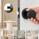 Goldenwarm Black Door Knobs Interior, Zinc-Alloy Privacy Matte Black Door Knobs, Heavy Duty Privacy Interior Doorknobs, Indoor Doorknobs for Bedroom, Bathroom (6 Pack)