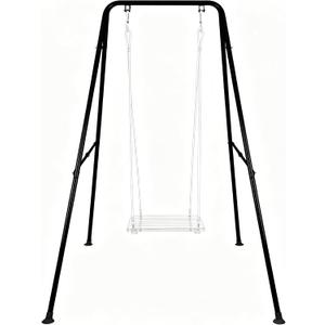Foldable Swing Stand Heavy-Duty Metal A-Frame for Indoor & Outdoor Exercise Equipment Suitable for Most Toddler/Baby Jumper/Hammock Chair (Black)