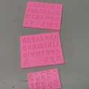 Alimat PluS Letter and Number Mold Silicone 3 Pack, Chocolate Fondant Molds for Cake Decorating and Baking