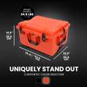 NANUK Trail 80 79L (20.9-Gallon) Waterproof Storage Box Wheeled & Modular Cargo Case for Camping, Fishing, Hunting & Outdoor Storage Dustproof and Impact Resistant (25.4 x 20 x 14.5) Orange