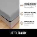 GORILLA GRIP Fitted Sheets, Stay in Place Deep Pocket Bottom Bed Sheets for Mattress, Lightweight Microfiber Sbana, All Around Elastic, Oeko-Tex, Wrinkle and Shrink Resistant, Queen Size Soft Gray