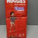 Huggies Size 8 Diapers, Little Movers Baby Diapers, Size 8 (46+ lbs), 76 Count (2 Packs of 38)