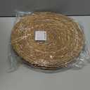 Round Woven Placemats Set of 6-13 Inch Natural Water Hyacinth Place Mats for Dining Table, Boho Farmhouse Kitchen Table Decor, Rustic Braided Table Mats for Daily Use & Holiday Table Setting
