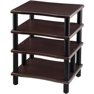 Monolith 4 Tier Audio Stand XL - Open Air Design, Each Shelf Supports up to 75 Lbs, Perfect Way to Organize AV Components, Espresso