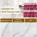 Christmas Snowflakes Stripe 2 Panels Valance for Window Light Filtering Winter Pink Burgundy Plaid Small Curtain Valances, Rod Pocket Window Treatment for Kitchen Bedroom Living Room, 54”x18”