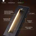 [6 Pack] Cloudy Bay 9 Inch 5CCT Low Voltage LED Outdoor Step Lights 12V-15V 3W/5W Dual-Bright Selectable Landscape Stair Lights,Exterior Deck Lights, Aluminum,Metal Black