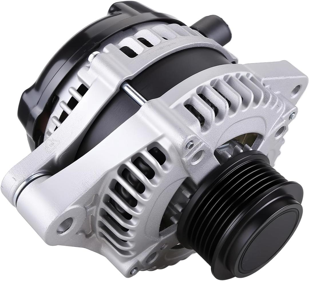 11573N New Alternator Compatible with 2011 2012 2013 for Honda Odyssey V6 3.5L, 2012-2015 for Pilot, 2012-2014 for Ridgeline, 130Amp 6-Groove Pulley Alternators 104210-1240 31100-RV0-A01 9764219-124