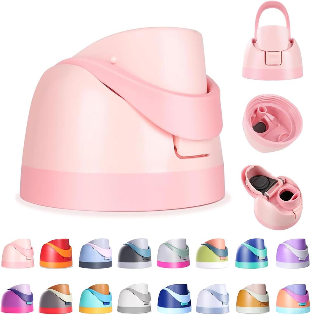 Replacement Lid for Owala Freesip, Compatible with Owala Cup 16oz 24oz 32oz 40oz, One Button Water Bottle Top Lid for Owala Freesip, Leakproof, BPA-Free (Pink)