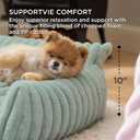 5 x Bedsure ComfyFleece Cute Cat Couch for Pets - As Seen on TV on Good Day New York, Fuzzy Cats beds for Indoor Cats with Removable Washable Cover, Supportive Pet Sofa, 24inch, Garden Green