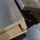 Signature Design by Ashley Drystan Rustic Queen Panel Bed, Sconce LED Lights, USB Ports and Nailheads, Foundation or Box Spring Needed, Dark Brown & Gray