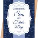 2 x Fathers Day Card for Son, Father's Day Card Gifts for Son