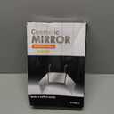 HIEEY 3 Way 360 Trifold Mirror with LED, Height Adjustable Telescoping Hooks,and 5X Magnification for Makeup,Hair Cutting/Styling (White)