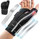 Thumb Spica Splint Right Hand, Lightweight Soft Wrist Brace for Carpal Tunnel, Thumb Protector for Tendonitis, Arthritis, CMC Pain Relief, Thumb Wrist Sprain, Gray Size L/XL